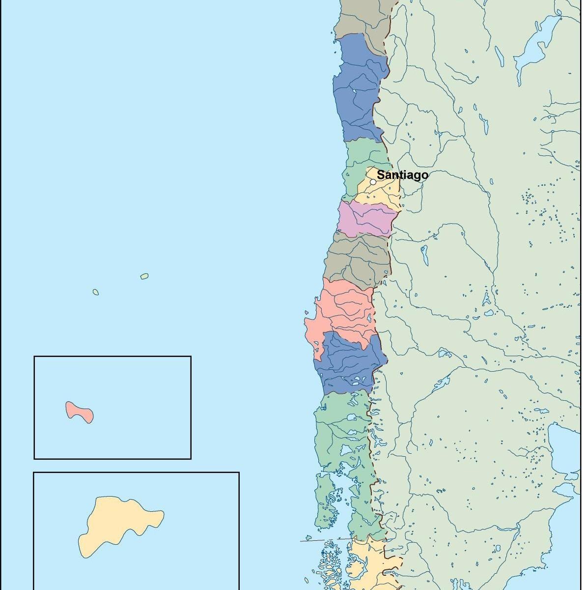 地図のチリのベクトル