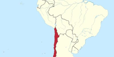 チリ南米地図