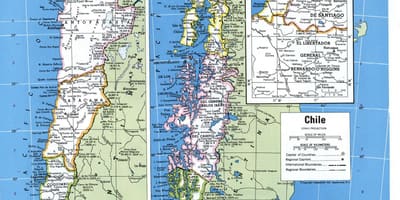 地図の詳細なチリ