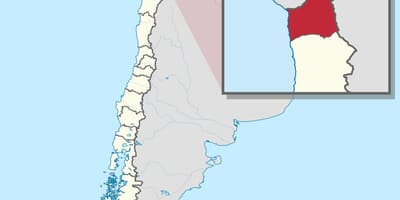 地図aricaチリ