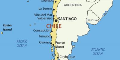 地図のチリ国
